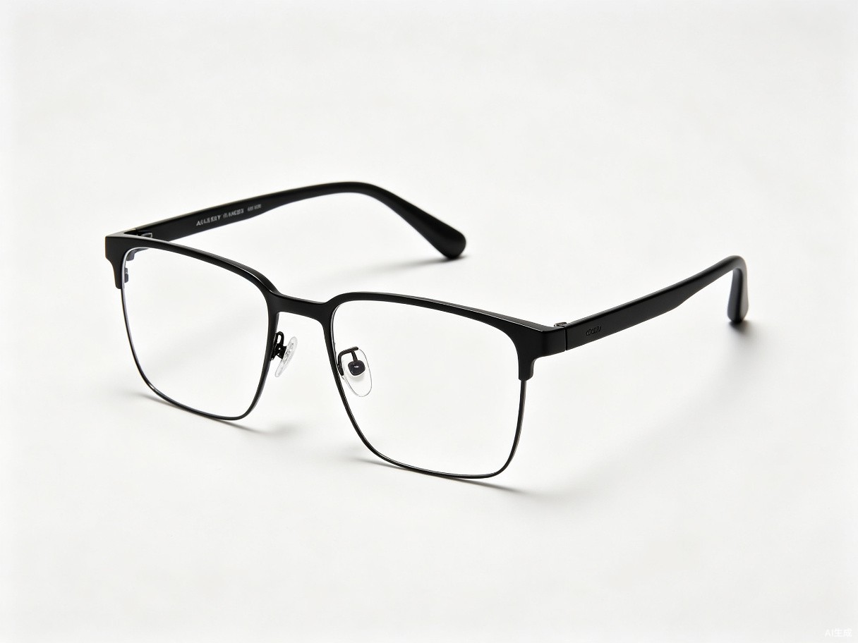 Semi-Rimless Matte Black